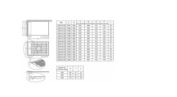 Крышка слива FLIGHT Neus 90 см, (блест.белый) JACOB DELAFON